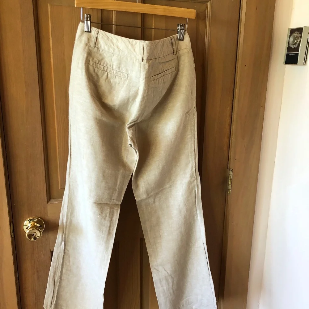 Banana Republic Avery oatmeal‎ Linen pants